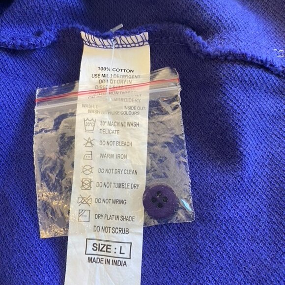 Stile Benetton/Benetton NWOT Royal Purple and Orange Polo/Golf Shirt - Picture 4 of 7